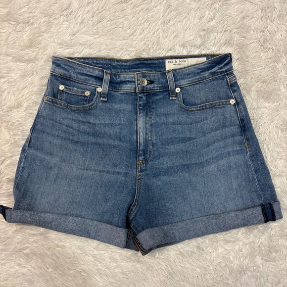Rag & Bone Nina High Rise Shorts in Harper - Picture 4 of 9